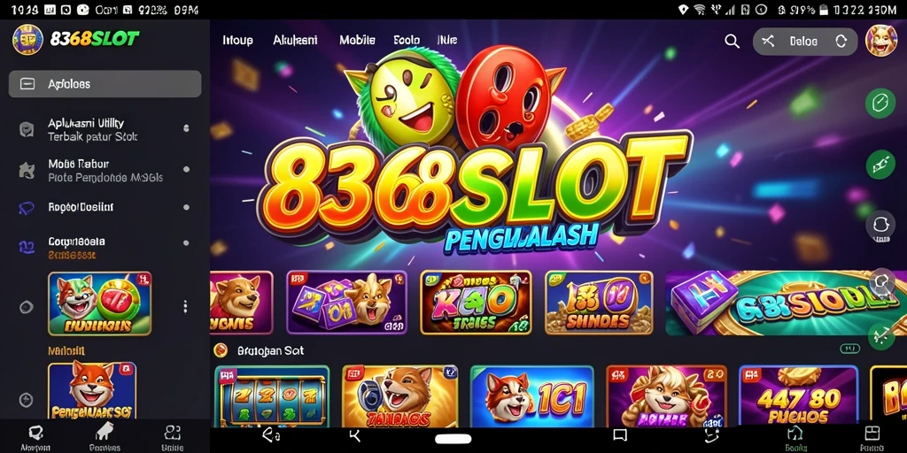 Screenshot utama 8368SLOT yang menunjukkan navigasi aplikasi.