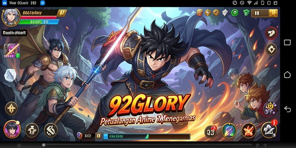 Tampilan gameplay menakjubkan dari 92GLORY yang penuh aksi.
