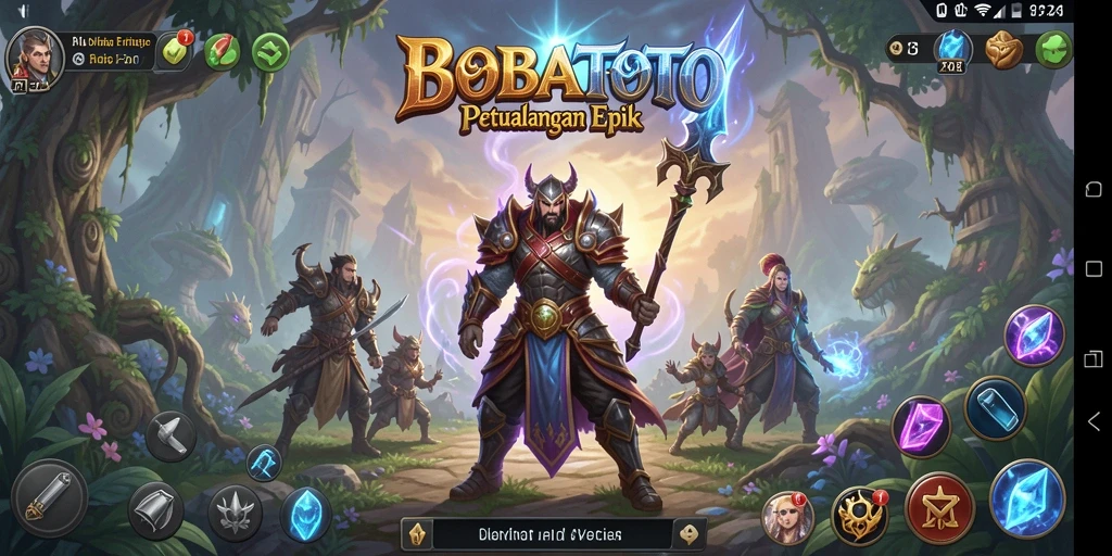 Tangkapan layar BOBATOTO menampilkan aksi seru dalam permainan RPG.