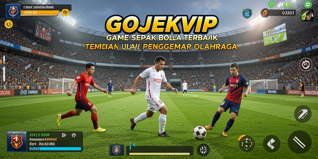 Tampilan menarik dari gameplay sepak bola GOJEKVIP yang penuh aksi.