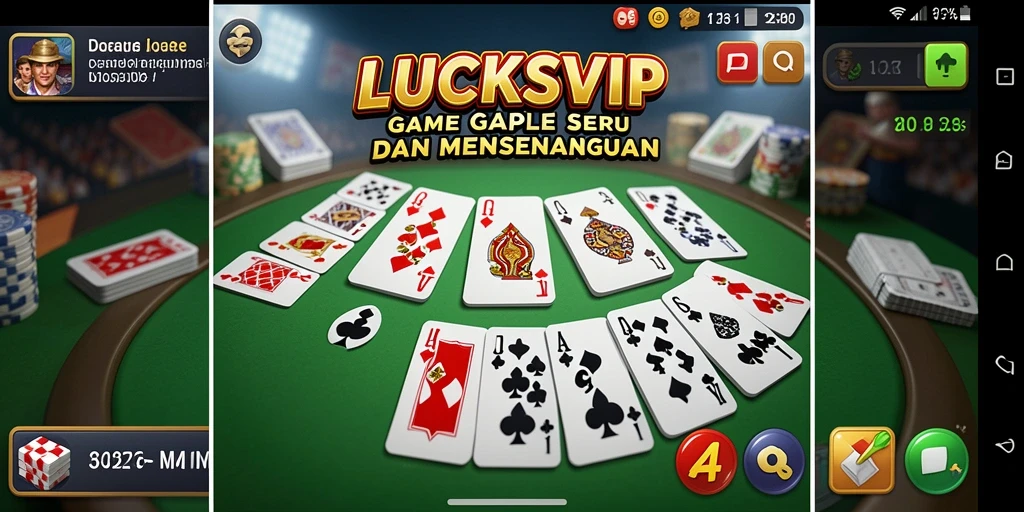 Screenshot gameplay LUCKSVIP yang menampilkan serunya permainan Gaple.