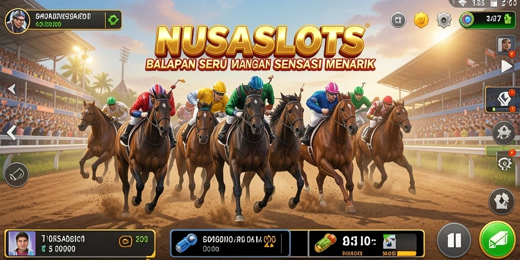 Gameplay seru NUSASLOTS dengan balapan di lintasan menarik dan kendaraan beragam.