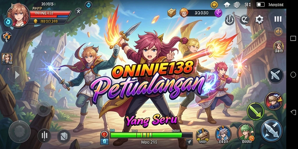 Screenshot gameplay ONINE138 menampilkan aksi seru dalam dunia Anime.